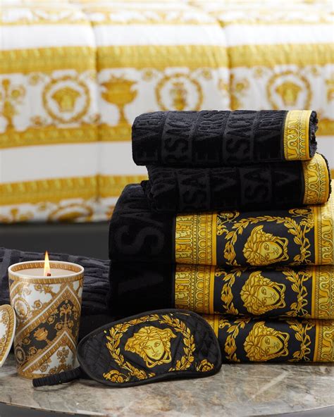 versace towel set|versace bath linen set.